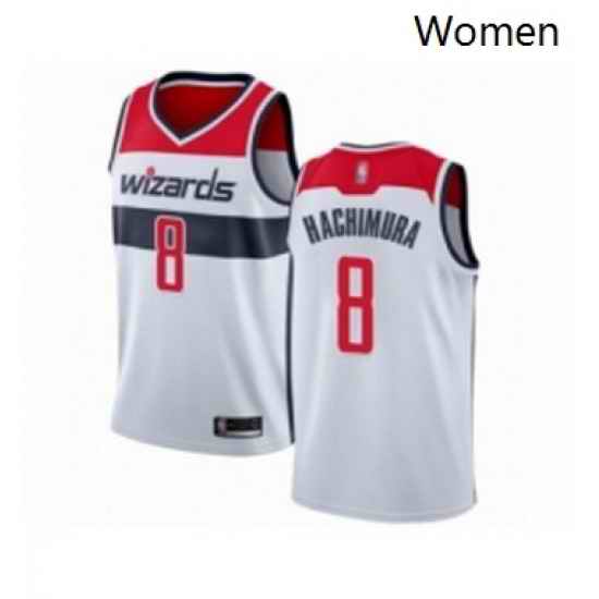 Womens Washington Wizards 8 Rui Hachimura Swingman White Basketball Jersey Association Edition